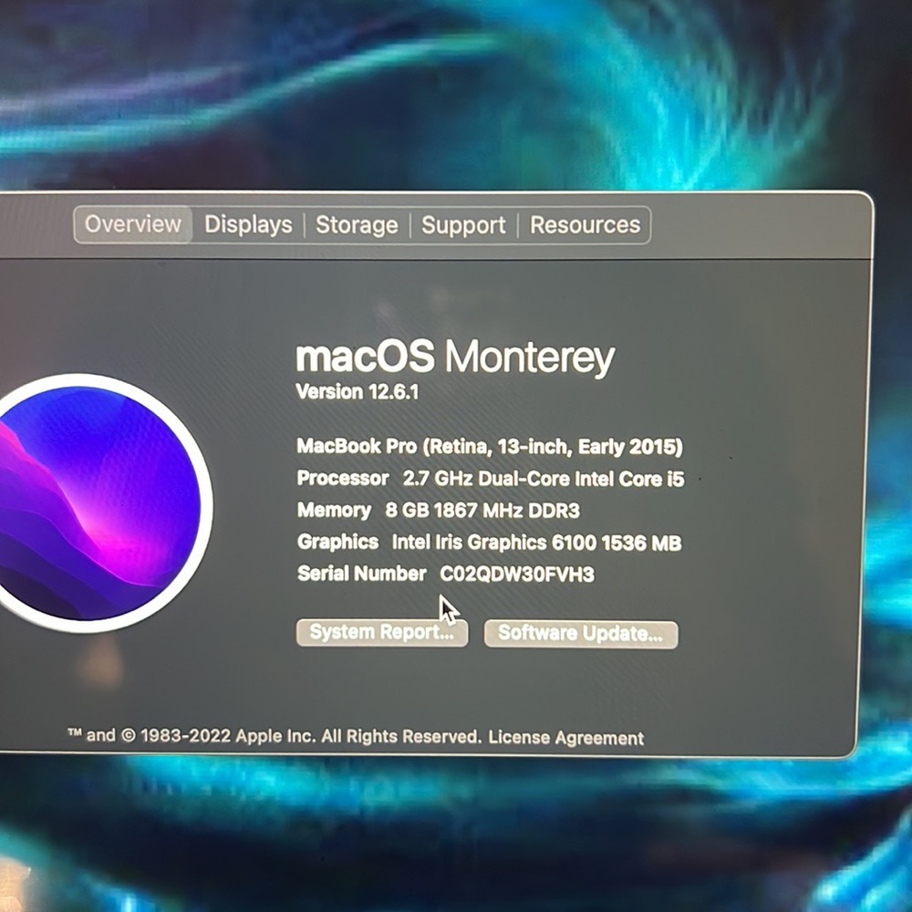 Apple laptop